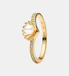 Bague Perle de Culture d'Eau Douce Traitée Princesse Disney Arielle Coquillage Pandora