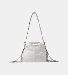 Sac à main Miss M Mini en cuir métallisé Maje