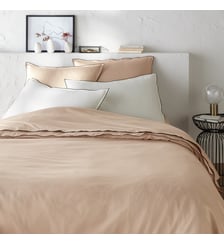 Housse de couette de satin de coton lavé, 118 fils La Redoute Interieurs