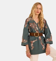 Veste Brodée À Manches 3/4 En Coton Nouria Maison 123