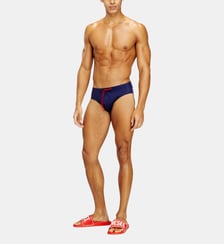 Maillot de bain en lycra avec logo au dos Diesel