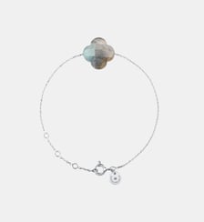 Bracelet, labradorite, or blanc Morganne Bello
