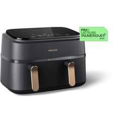 Airfryer NA352/00 Friteuse sans huile double panier Noir/Doré, Série 3000 9L (3+6L) Philips