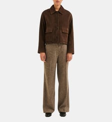 Veste courte en cuir velours - PILAR Pablo