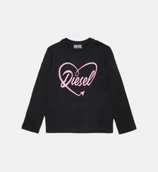 T-shirt à manches longues avec logo Diesel Kids