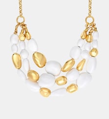 Collier plastron   doré à l'or fin - Loulou Satellite