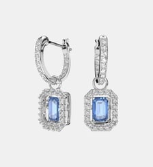 Pendants d'oreilles Una, Métal rhodié Swarovski
