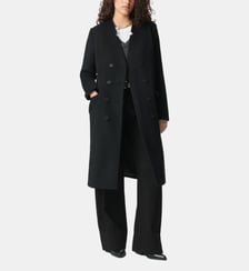 Manteau long parementure à capuche amovible Ikks