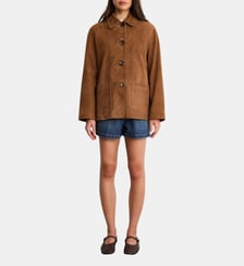 Veste large en cuir velours - JOSEPHINE Pablo