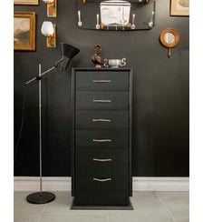 Commode chiffonnier noir au style Art Déco Olga N°681- Produit chiné Debongout