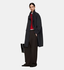Manteau long avec laine mérinos et devant croisé Adolfo Dominguez