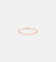 Bague Essentielle en Plaqué Or avec diamant blanc La Garçonne Diamant