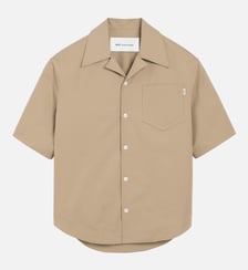 Chemise Large Manches Courtes Col Requin unisexe en Coton AMI Paris