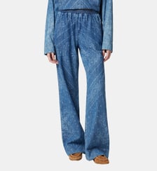 Pantalon ample en denim léger imprimé bandana Pinko