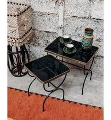 2 tables gigognes Jacques Adnet Barbara N°75- Produit chiné Debongout