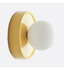 Applique ou plafonnier, rond, céramique et verre opaline, diamètre 16,8 cm La Redoute Interieurs