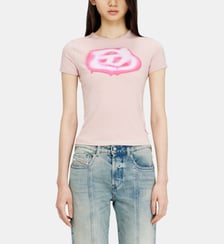 T-shirt slim avec logo effet graffiti Diesel