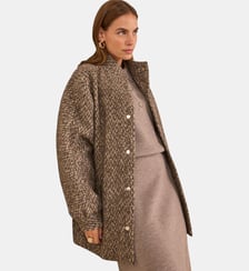 Manteau En Soie Et Laine Mélangées Damien Maison 123