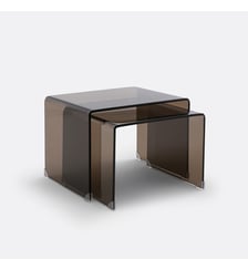 Lot de 2 tables basses gigognes verre trempé La Redoute Interieurs