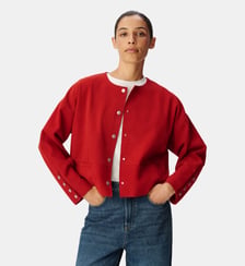 Veste cuir velours Ikks