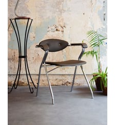 Chaise tubulaire en simili-cuir Alma N°1533- Produit chiné Debongout