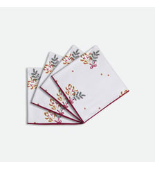 Lot de 4 serviettes de table imprimées, en coton La Redoute Interieurs