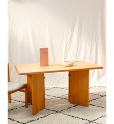 Table à manger en hêtre massif Karla N°1314 - Produit chiné Debongout