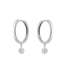 Créoles 360° - 2 diamants, poids total 0,60ct approx. - Or blanc 750‰ La Brune & La Blonde
