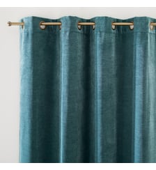 Rideau chenille aspect velours oeillets La Redoute Interieurs