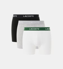 Lot de 3 boxers longs coton stretch Lacoste
