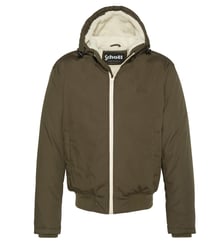 Blouson droit court Bluster2 à capuche Schott
