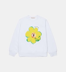 Sweat-shirt à col rond avec maxi fleur Marni
