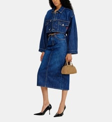 Veste trucker en denim cropped oversize Diesel