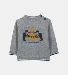 Pull -   laine broderie voiture Tartine Et Chocolat