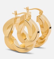 Boucles d'Oreilles Tresse Dorées unisexes En Laiton AMI Paris