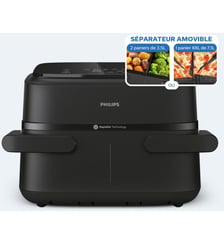 Airfryer NA150/00 friteuse sans huile panier flexible avec séparateur amovible, Série 1000 7.1L Philips