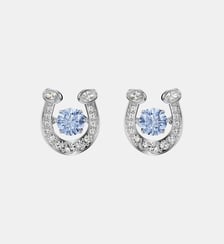 Clous d'oreilles Symbolica, Pavé, Fer à cheval, Métal rhodié Swarovski