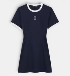 Robe t-shirt coton avec badge Lacoste