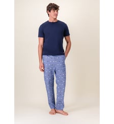 Ensemble pyjama haut et pantalon bleu en coton Le Slip Francais