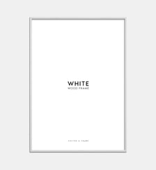 Cadre en bois blanc en acrylique Poster & Frame