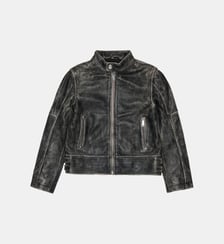 Veste à clous en cuir à effet usé Dsquared2