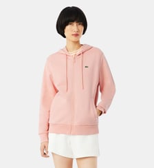 Sweatshirt zippé à capuche molleton Lacoste