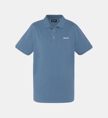 Polo azur en coton piqué Schott