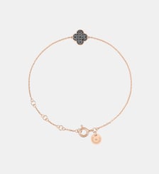 Bracelet, diamants noirs, or rose Morganne Bello