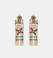 Boucles d'oreilles pendantes avec perles tissées MOHICAN Hipanema