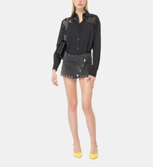 Chemise en mousseline à franges Pinko