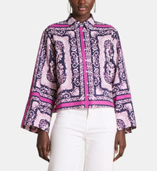 Chemise ample à imprimé foulard en coton La Fée Maraboutée