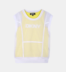 T-shirt 2 en 1 en résille DKNY