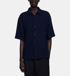 Chemise effet texturé à col requin Sandro