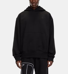 Sweat-shirt à capuche avec logo brodé Diesel